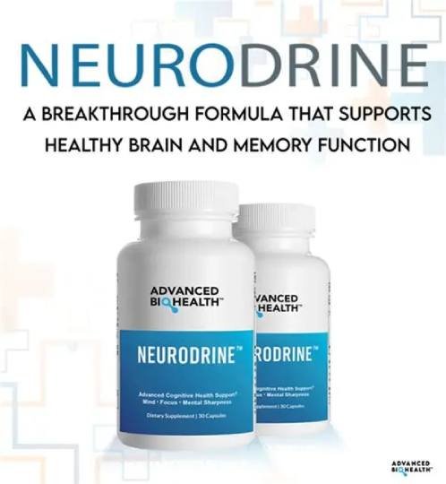 Neurodrine dietary supplement designed to support brain health